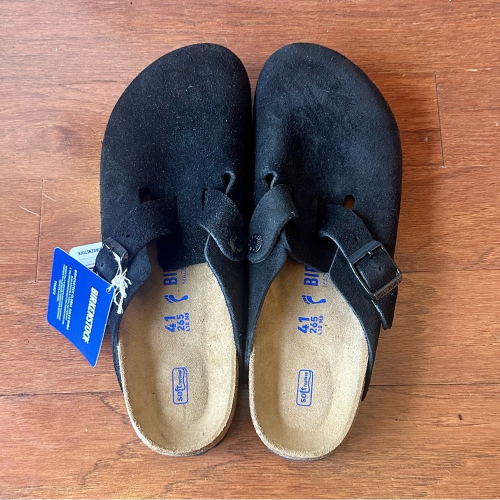 NWT Birkenstock Boston soft footbed clog in Black - 41